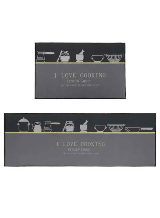 Toshionics 2-in-1 Multipurpose Carpet Kitchen Runner (Pack of 2) | Bedside Runner Rug | Non-Slip Floor Mat for Bedroom, Living Room & Entrance | Soft Absorbent Anti-Skid Carpet Mat (40x60 cm & 40x120 cm) - Image 5